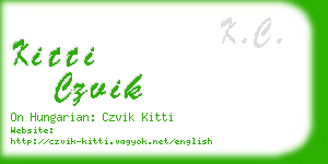 kitti czvik business card